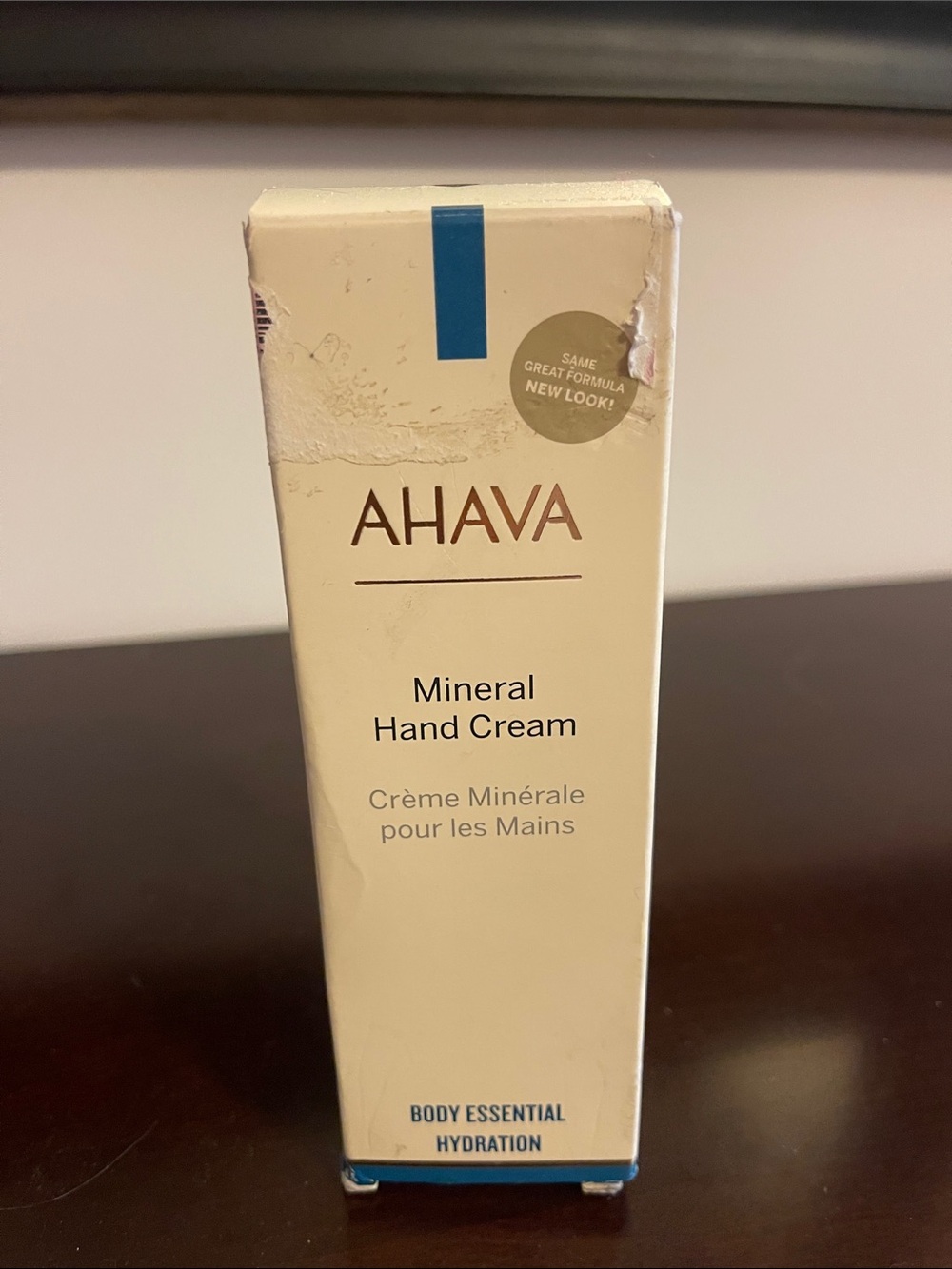 AHAVA Mineral Hand Cream - Cream and Blue Detail